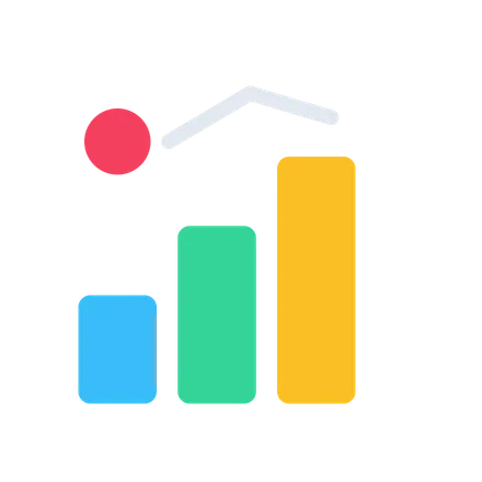 Bar chart artwork with no background, shown over a checkerboard to indicate transparency.